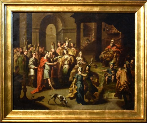 The Marriage of David and Abigail - Pauwels Casteels (1625-1677)